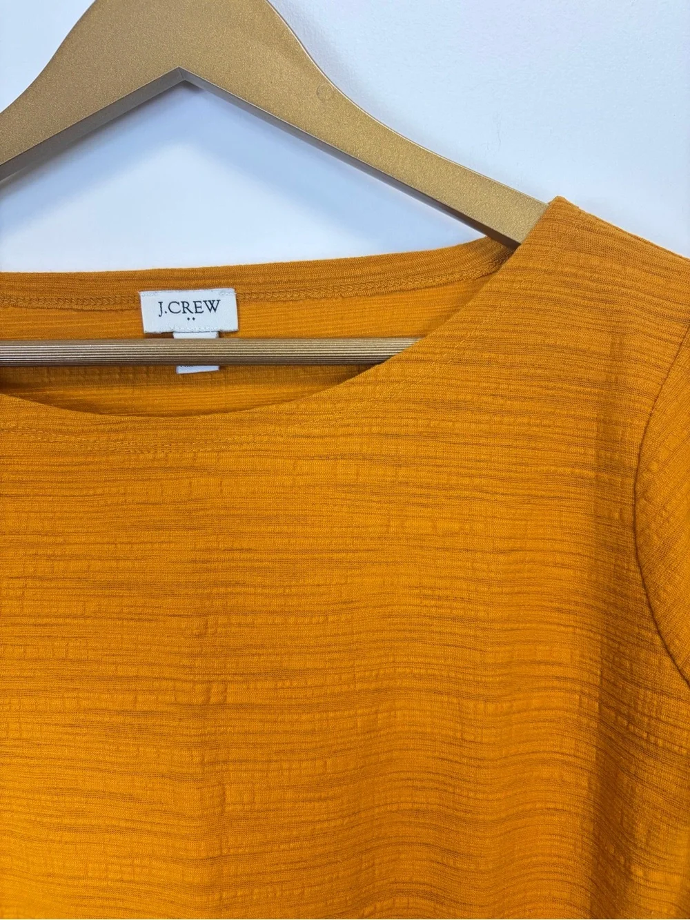 J. Crew Yellow Textured Short Sleeve Top